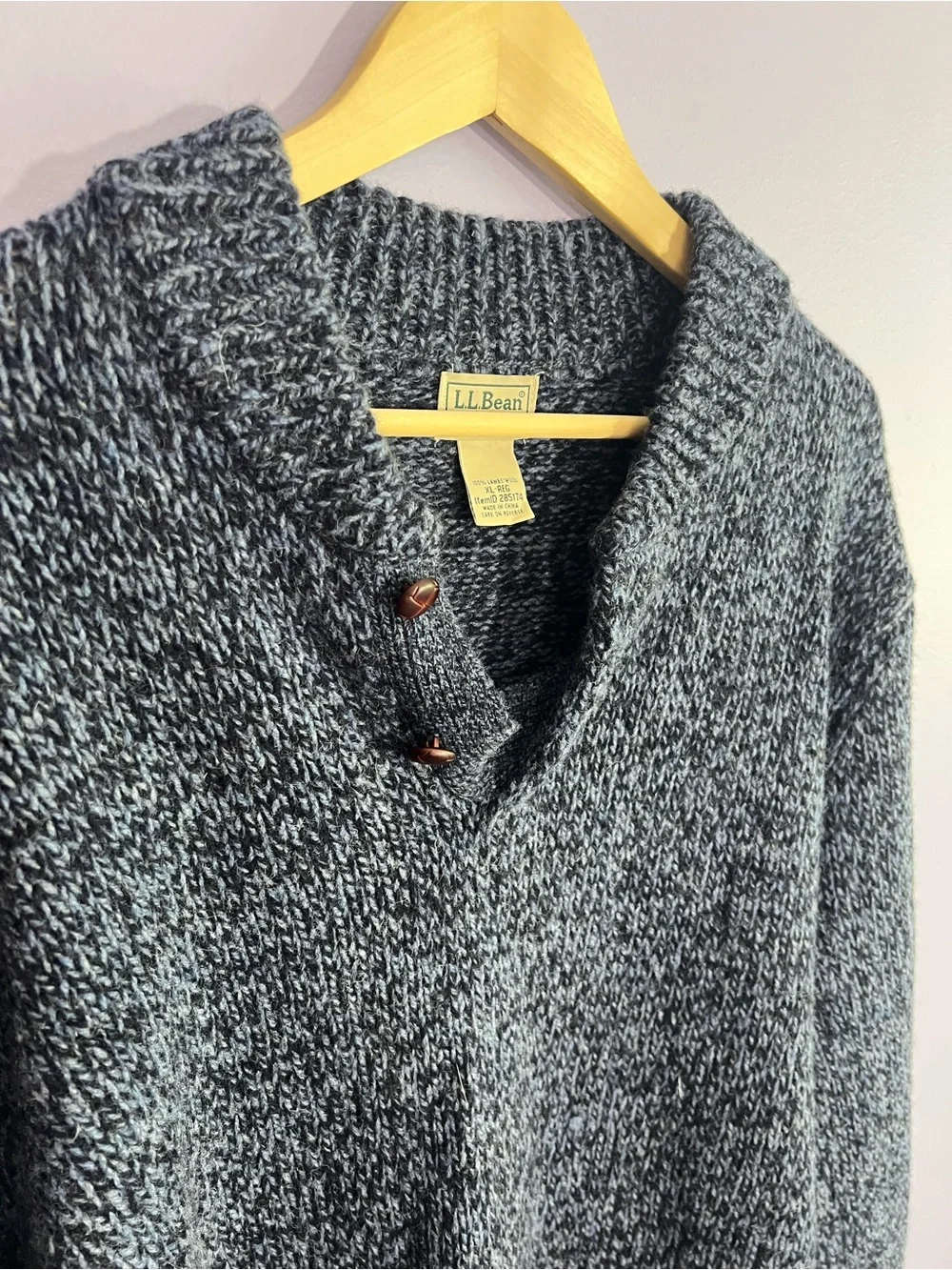 Vintage LL Bean Lambs Wool Raglan Sweater